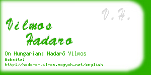 vilmos hadaro business card
